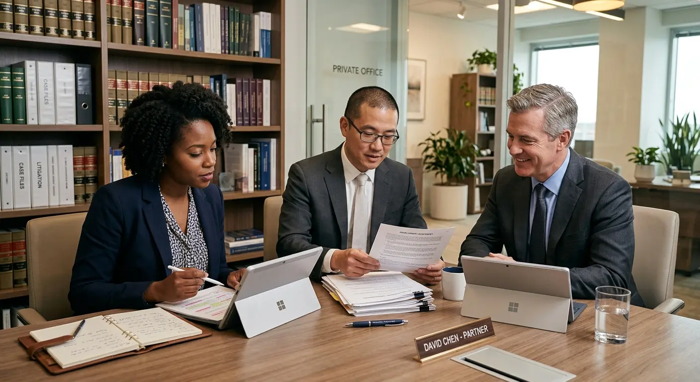 Legal team collaborating
